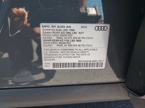 Used 2024 Audi Q8 e-tron Prestige w/ Prestige Package AWD/4WD image 41