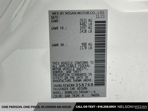 Certified 2024 Nissan Altima 2.5 SR w/ SR Premium Package AWD/4WD image 32