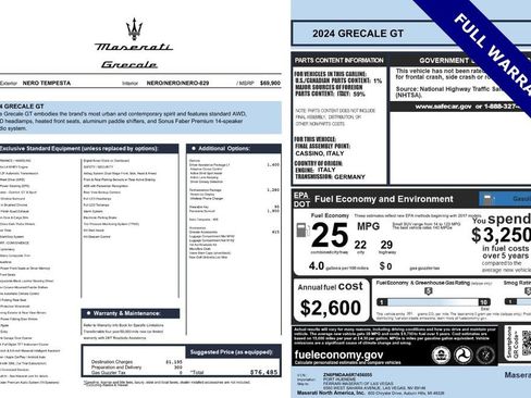 Used 2024 Maserati Grecale GT image 55