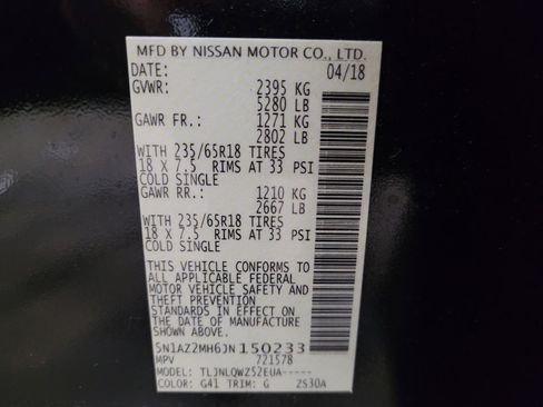 Used 2018 Nissan Murano SV AWD/4WD image 33