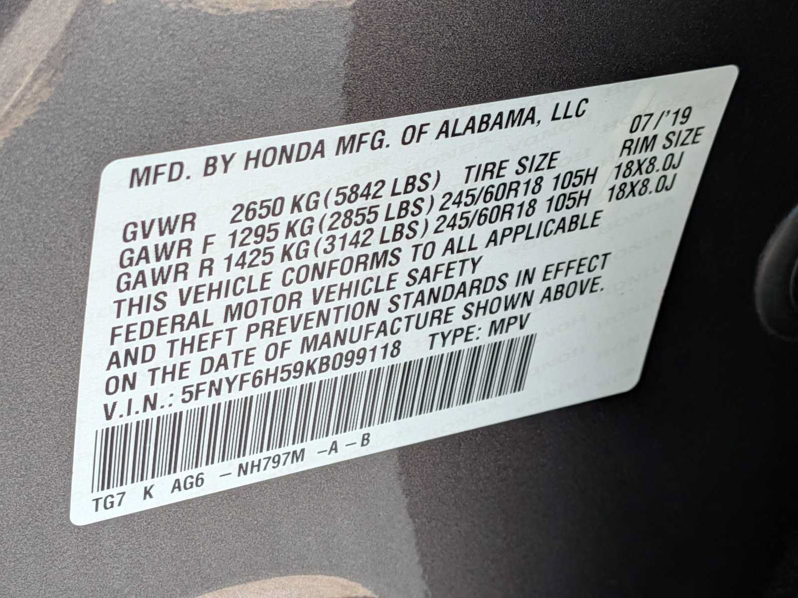 Certified 2019 Honda Pilot EX-L image 32