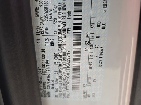 New 2026 Ford Transit 250 148 Medium Roof w/ Load Area Protection Package image 32