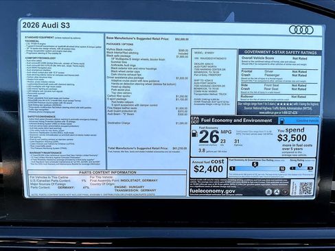 New 2026 Audi S3 Premium image 17