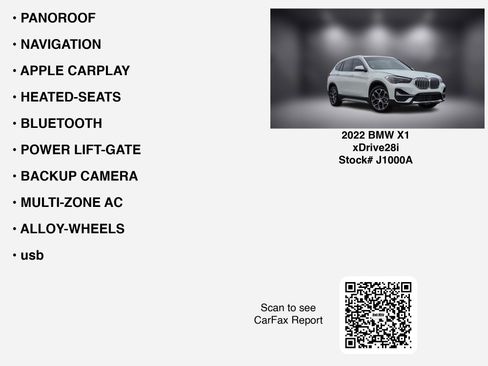 Used 2022 BMW X1 xDrive28i w/ Convenience Package AWD/4WD image 7