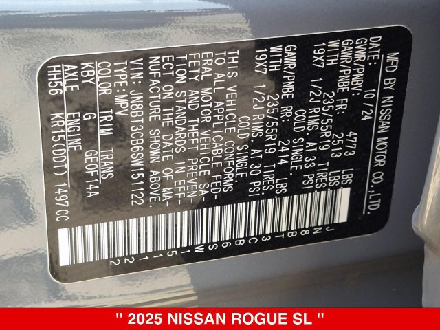 Certified 2025 Nissan Rogue SL AWD/4WD image 42