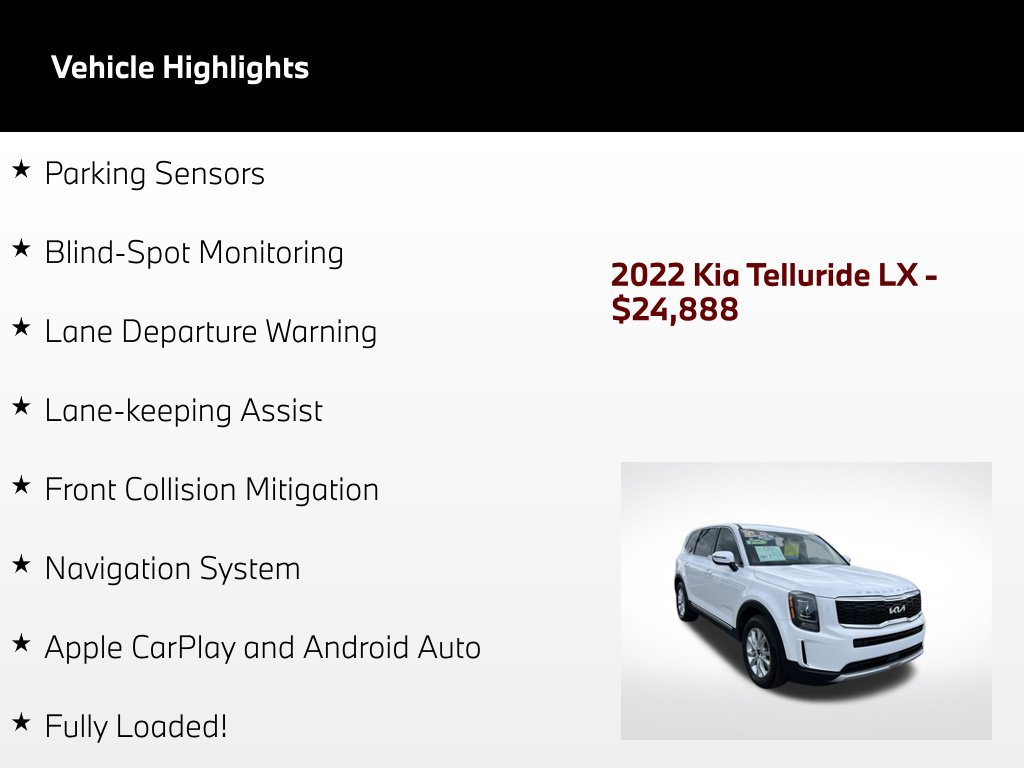 Used 2022 Kia Telluride LX AWD/4WD image 63