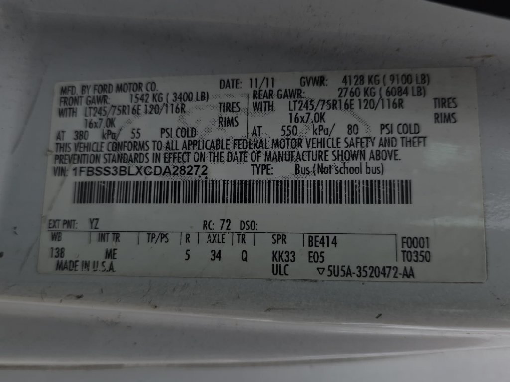 Used 2012 Ford E-350 and Econoline 350 XLT RWD image 30
