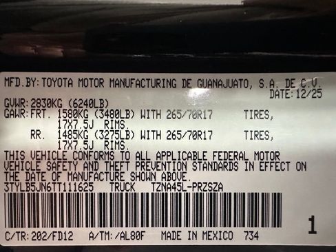 Used 2026 Toyota Tacoma TRD Off-Road AWD/4WD image 11