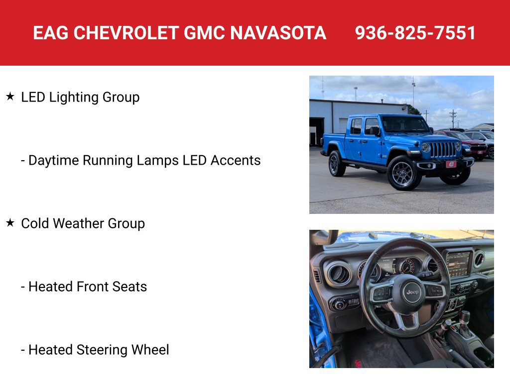 Used 2022 Jeep Gladiator Overland w/ LED Lighting Group AWD/4WD image 12