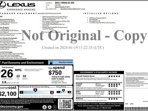 Used 2024 Lexus ES 350 w/ Accessory Package (Z1) FWD image 24
