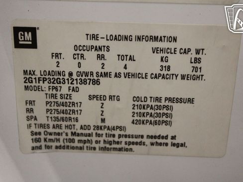 Used 2001 Chevrolet Camaro Z28 w/ SS Performance/Appearance Pkg image 2