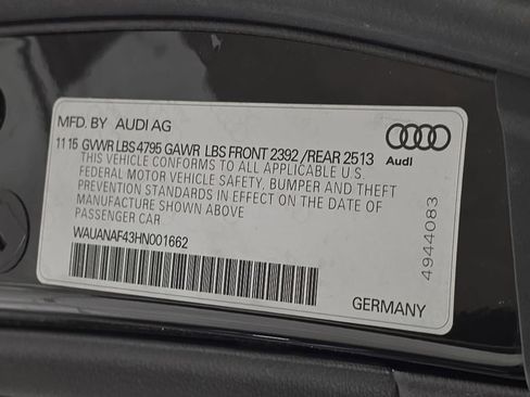 Used 2017 Audi A4 2.0T Premium w/ Convenience Package AWD/4WD image 35