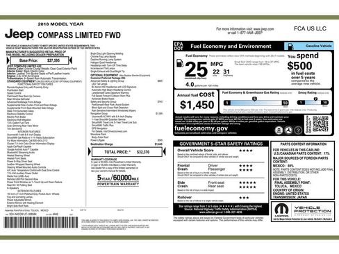 Used 2018 Jeep Compass Limited w/ Navigation Group image 9