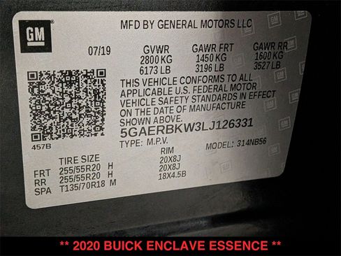 Used 2020 Buick Enclave Essence w/ Sound and Sites Package image 32