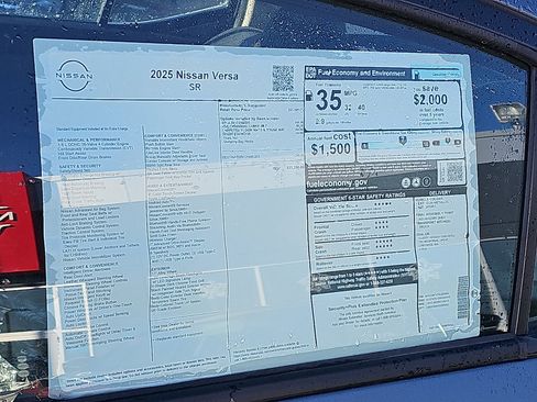 New 2025 Nissan Versa SR w/ Trunk Package image 19