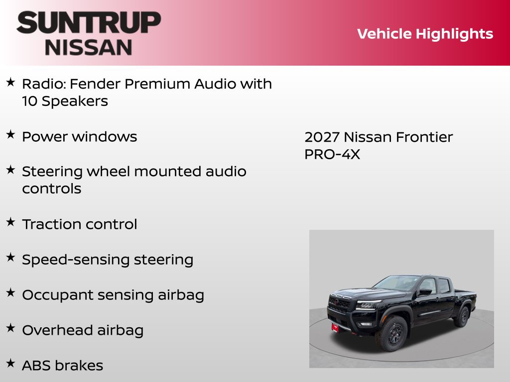 New 2027 Nissan Frontier PRO-4X w/ Pro Premium Package AWD/4WD image 8
