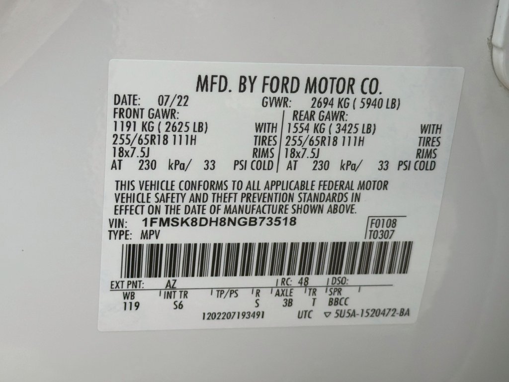 Used 2022 Ford Explorer XLT w/ Equipment Group 202A AWD/4WD image 34