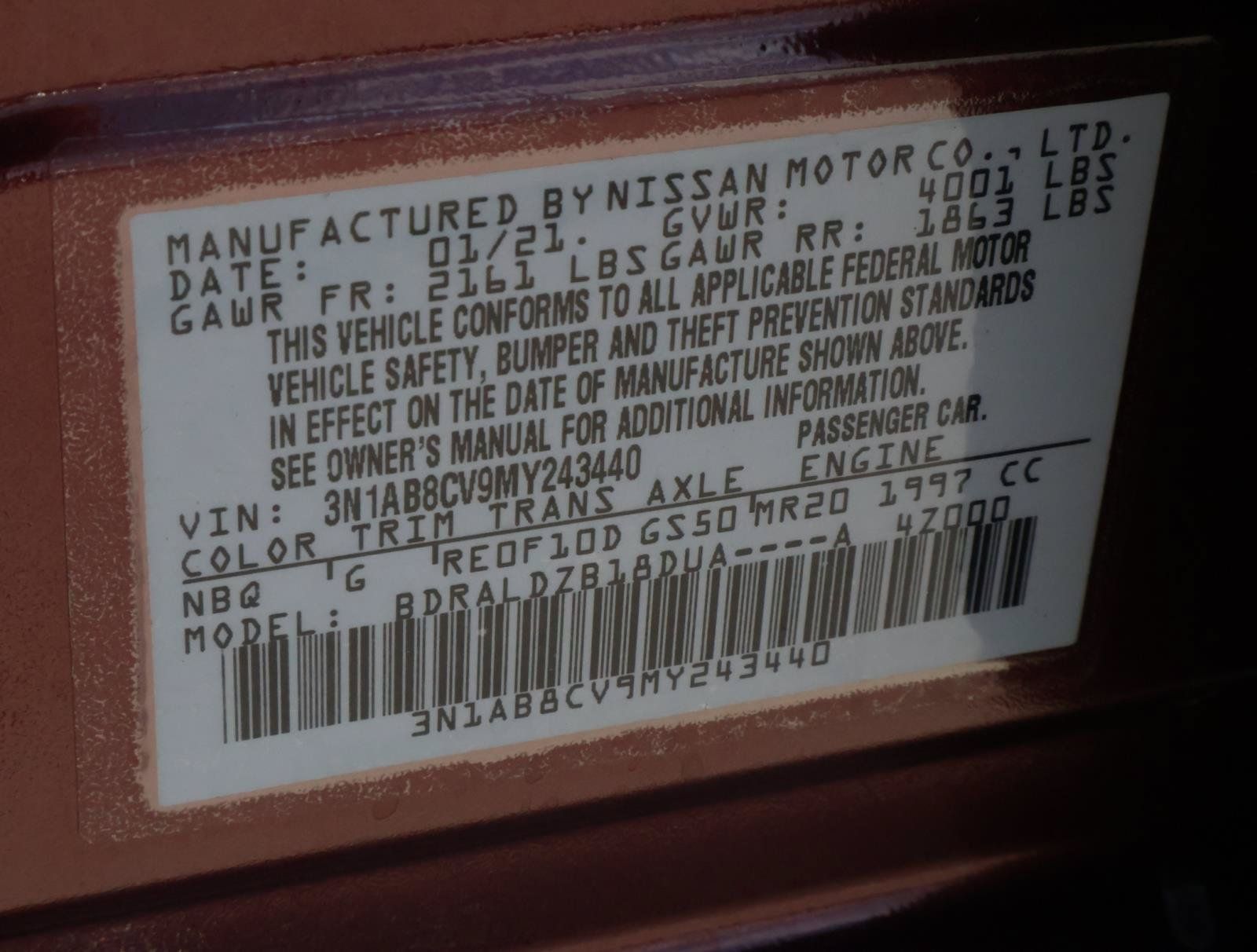 Used 2021 Nissan Sentra SV w/ Trunk Package FWD image 20