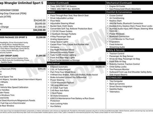 Used 2022 Jeep Wrangler Unlimited Sport AWD/4WD image 35
