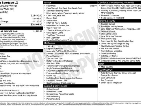 Used 2020 Kia Sportage LX w/ LX Popular Package AWD/4WD image 30