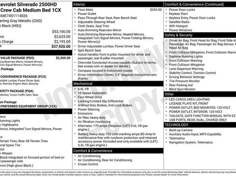 Certified 2025 Chevrolet Silverado 2500 Custom w/ Custom Value Package AWD/4WD image 5