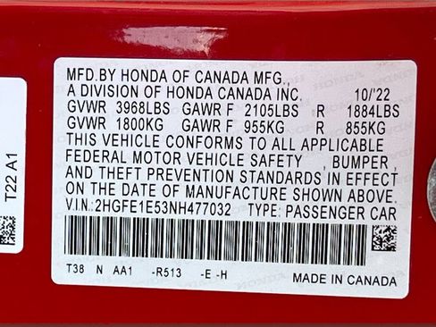 Used 2022 Honda Civic Si image 31