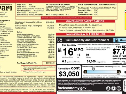 Used 2020 Ferrari F8 Tributo RWD image 56