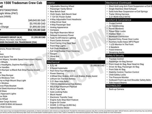 Used 2019 RAM 1500 Tradesman w/ SXT Appearance Group image 10