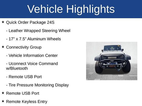 Used 2017 Jeep Wrangler Unlimited Sport w/ Quick Order Package 24S AWD/4WD image 4