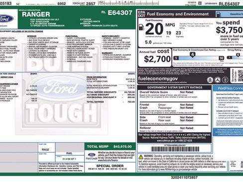 Used 2024 Ford Ranger XLT w/ Trailer Tow Package AWD/4WD image 15