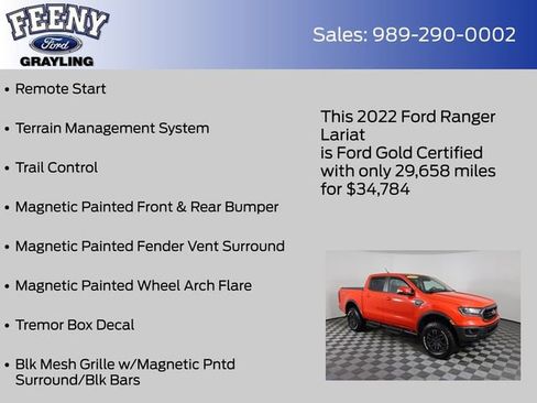 Used 2022 Ford Ranger Lariat w/ Tremor Off-Road Package image 26