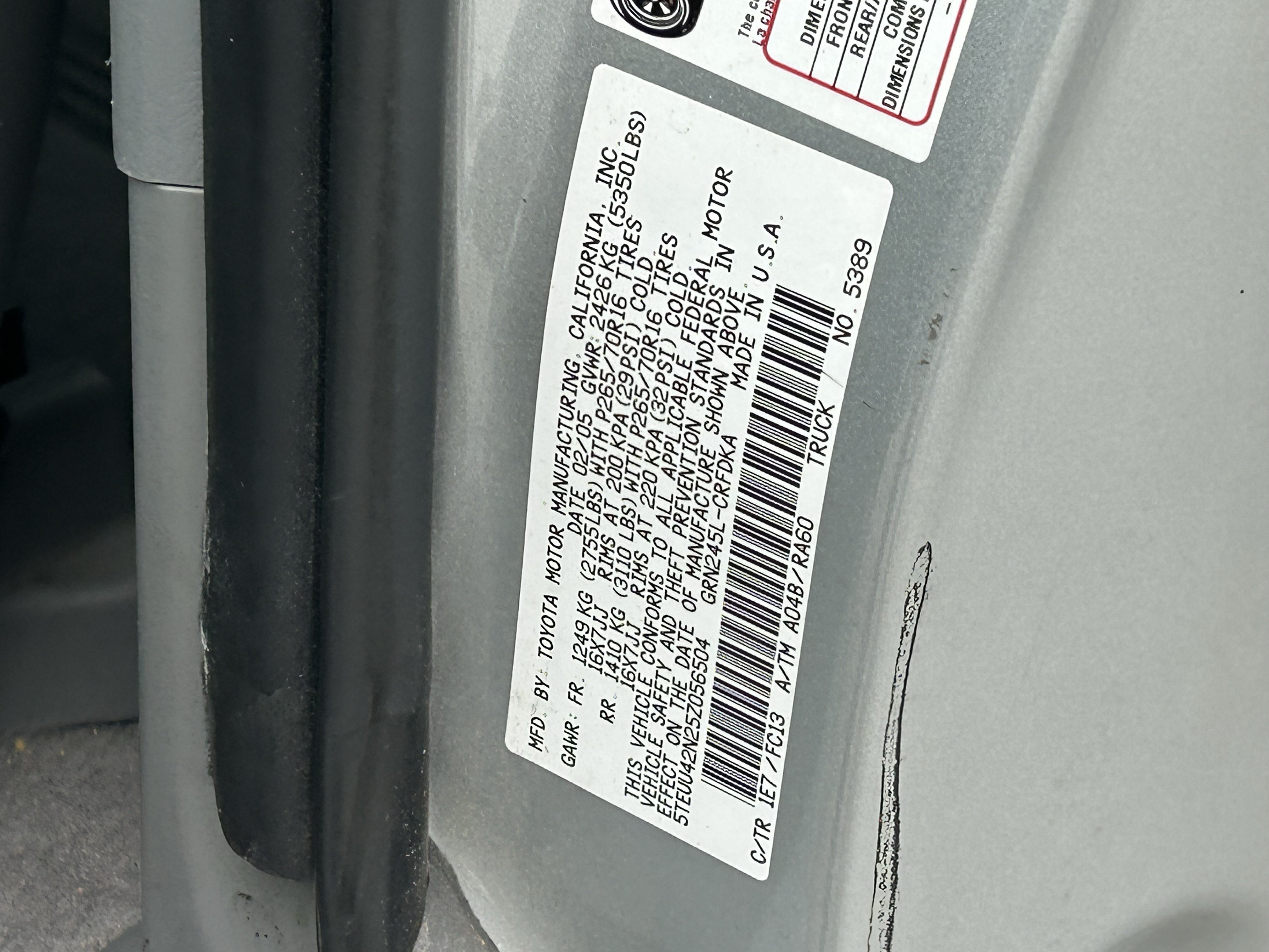 Used 2005 Toyota Tacoma 4x4 Access Cab image 30