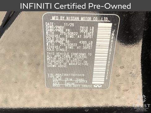 Certified 2026 INFINITI QX80 Luxe w/ Cargo Package RWD image 33