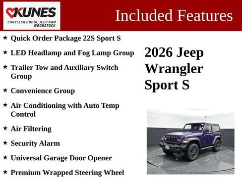 New 2026 Jeep Wrangler Sport S image 3