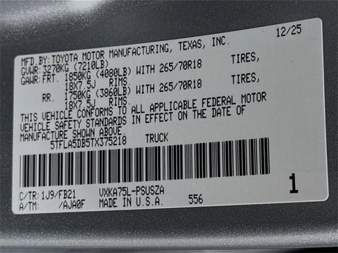 New 2026 Toyota Tundra SR5 image 16