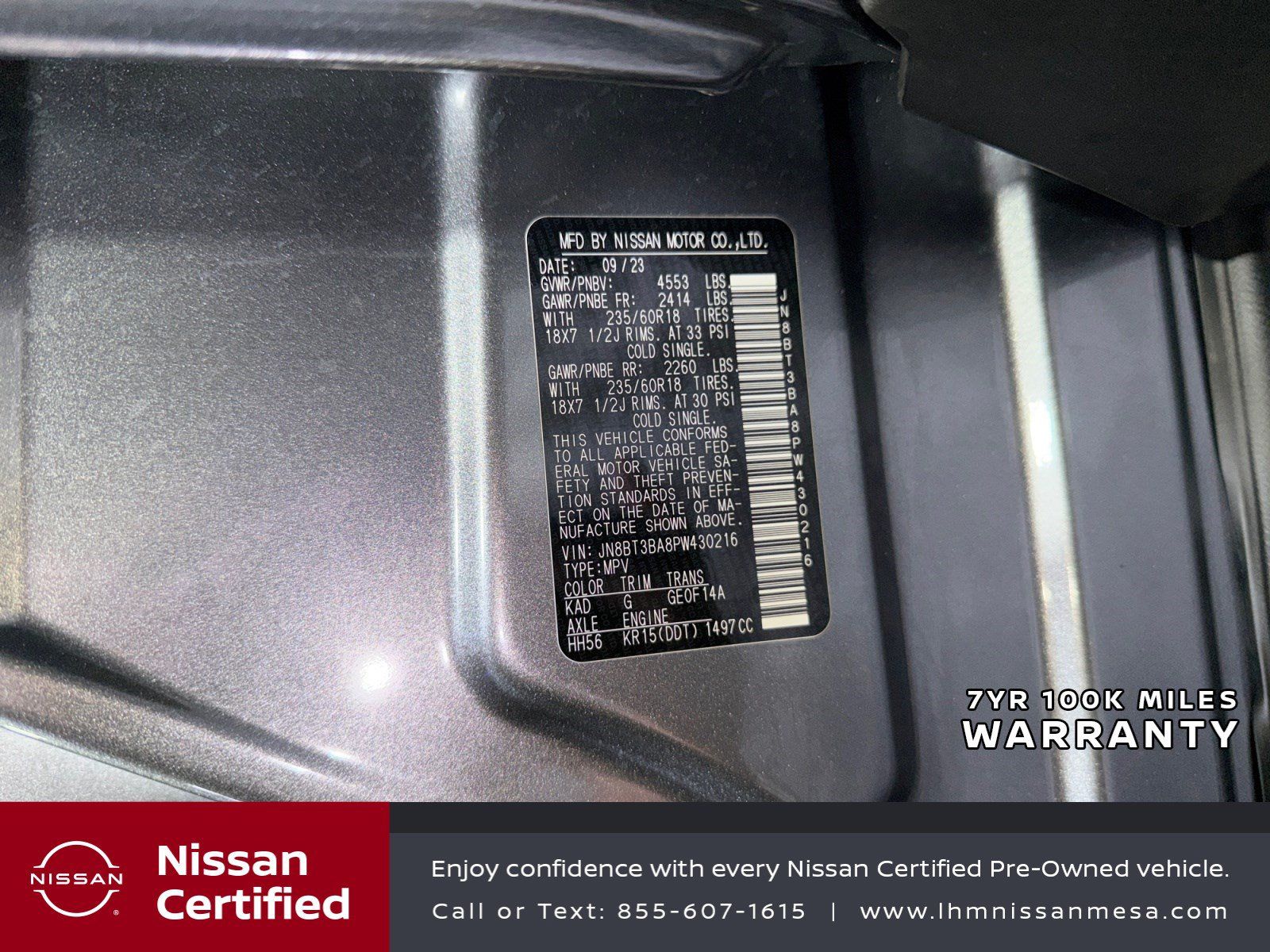 Certified 2023 Nissan Rogue SV FWD image 33