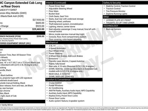 Used 2015 GMC Canyon 4x4 Extended Cab w/ Convenience Package image 7