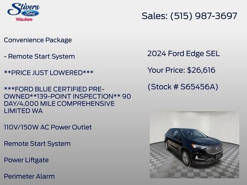 Used 2024 Ford Edge SEL w/ Convenience Package AWD/4WD image 16