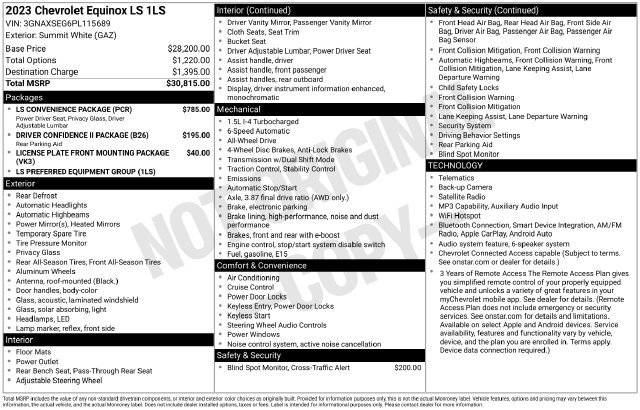 Certified 2023 Chevrolet Equinox LS w/ LS Convenience Package AWD/4WD image 5