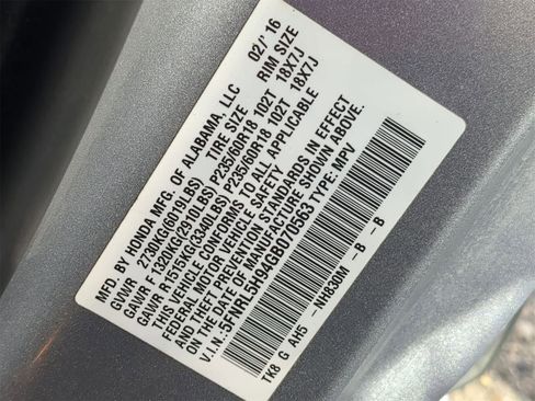 Used 2016 Honda Odyssey Touring Elite image 44