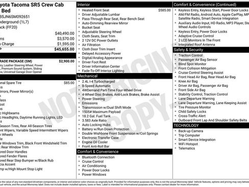 Used 2025 Toyota Tacoma SR5 w/ SR5 Upgrade Package image 2