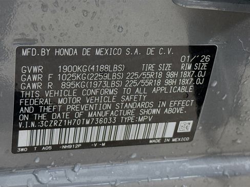 Certified 2026 Honda HR-V EX-L image 38