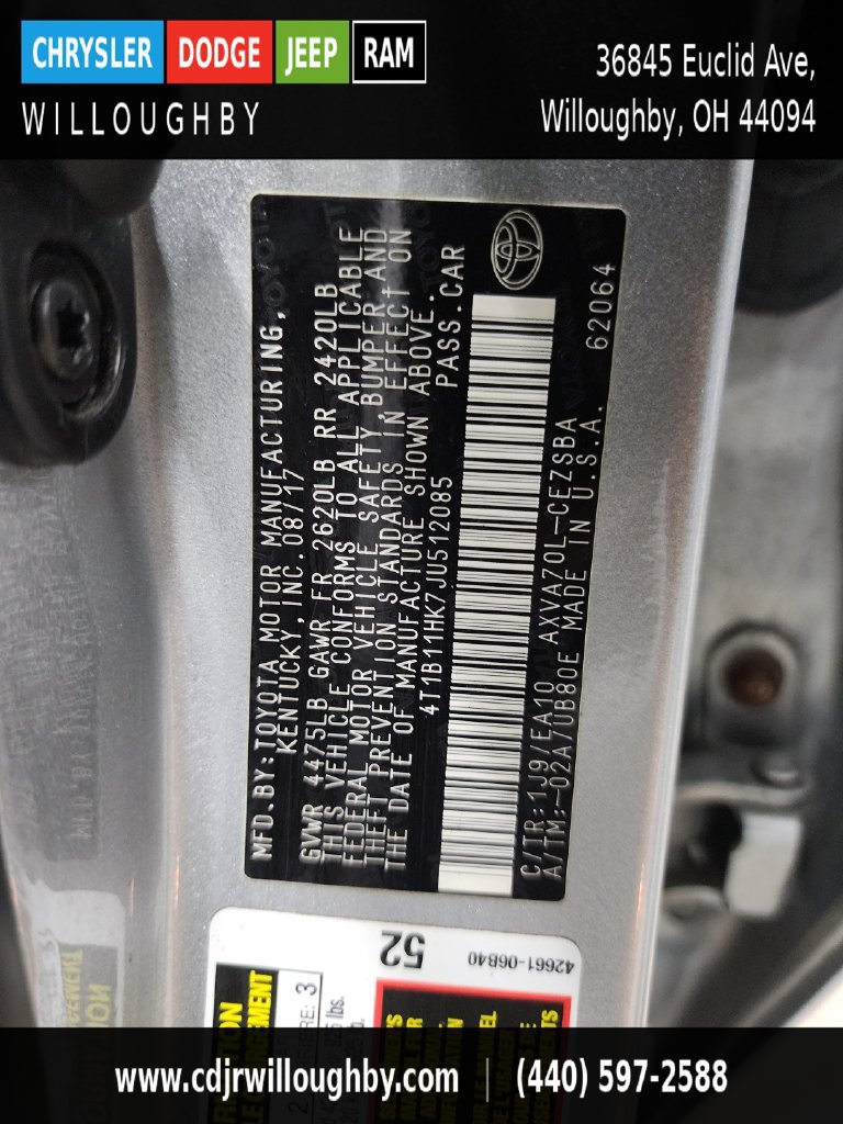 Used 2018 Toyota Camry SE w/ Audio Package FWD image 45