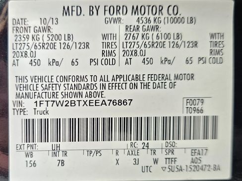 Used 2014 Ford F250 Platinum w/ FX4 Off-Road Package AWD/4WD image 45