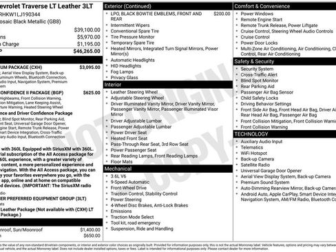 Used 2020 Chevrolet Traverse LT w/ LT Premium Package FWD image 1