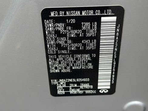 Used 2020 INFINITI QX80 Luxe w/ Proassist Package image 28