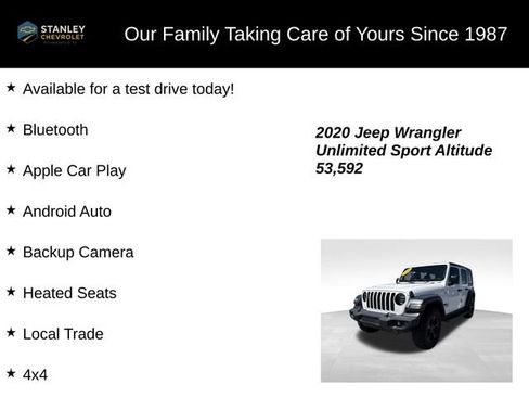 Used 2020 Jeep Wrangler Unlimited Sport AWD/4WD image 9