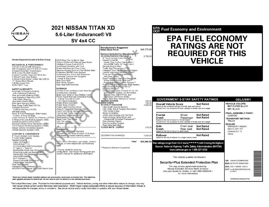 Used 2021 Nissan Titan SV w/ SV Convenience Package AWD/4WD image 12