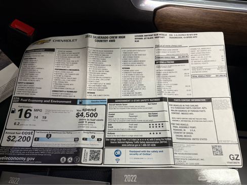 Used 2022 Chevrolet Silverado 1500 High Country w/ LPO, Dark Essentials Package image 37