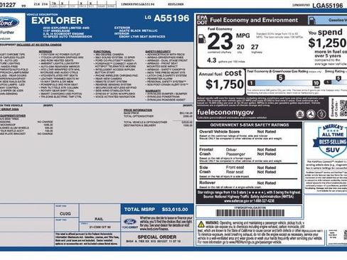 Used 2020 Ford Explorer Limited AWD/4WD image 3